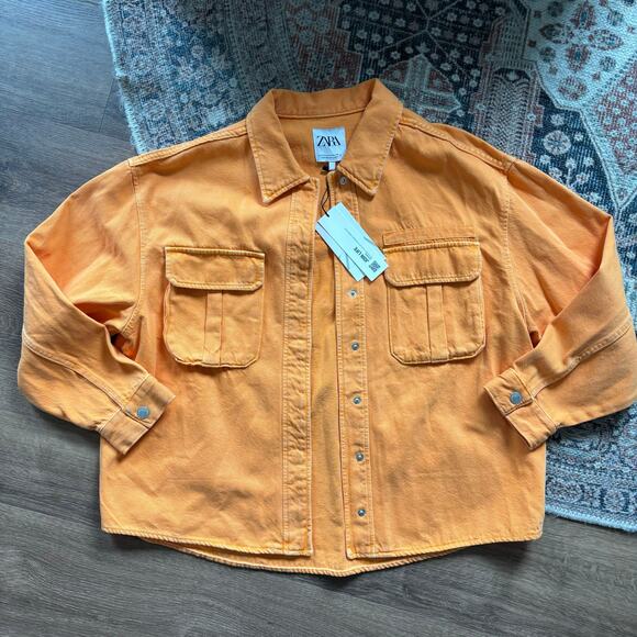 Zara Jackets & Blazers - Zara Denim Oversized Button Down Shirt Jacket